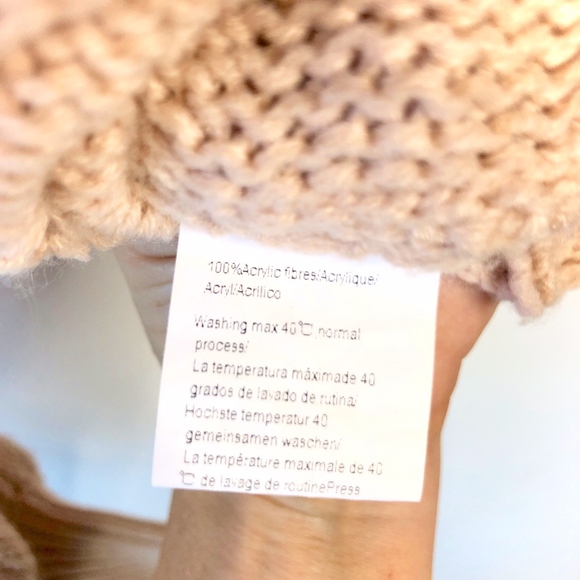 EVERKAKI Blush textured scoop neck knit sweater M - Picture 3 of 6